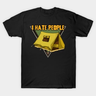 Funny I Hate People Camping Pun T-Shirt